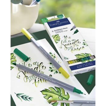 Faber-Castell Goldfaber Aqua Dual Marker 6er Etui Lettering Set Jungle